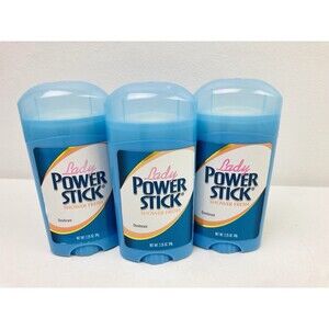 3 Pack Lady Power Stick Shower Fresh Deodorant 2.25 Oz. Older Vintage Formula